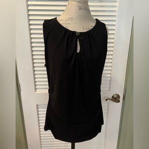 WHBM Black sleeveless blouse
